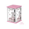 Mealheiro Elefante Rosa PVD Prateado
