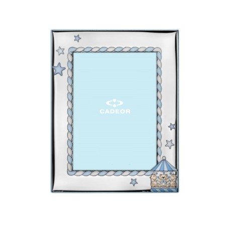 Moldura Carrossel Azul PVD Prateado