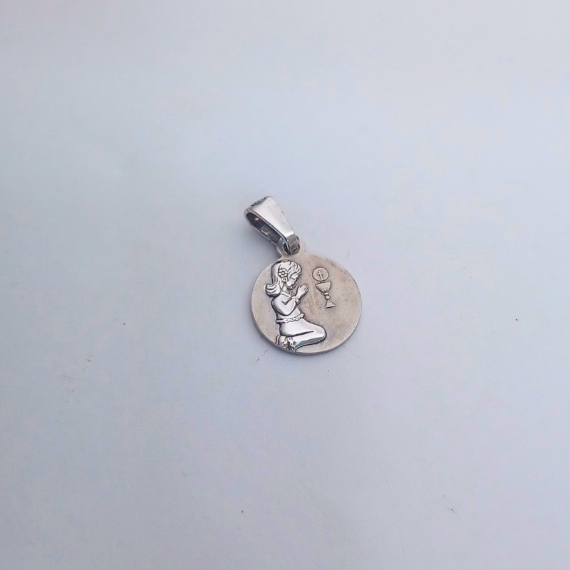Medalha menina comunhão Prata 925