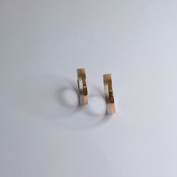 Aliança Bodas Prata e Ouro 9kt