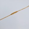 Pulseira Barbela elos Ovais Chapa Ouro 9kt