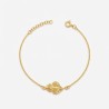 Pulseira Coração Filigrana Prata Dourada