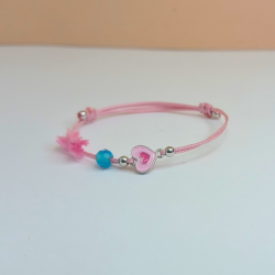 Pulseira Algodão Rosa...