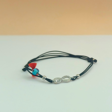 Pulseira Algodão Infinito Prata