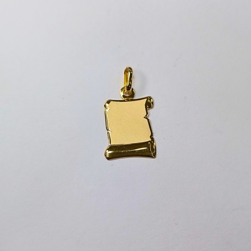 PENDENTE pergaminho 18MM OURO 9KT