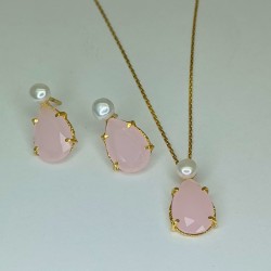Fio Gota Pedra Cor Prata Dourada 925